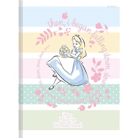 Caderno Brochurao Capa Dura Alice IN Wonderland 48F