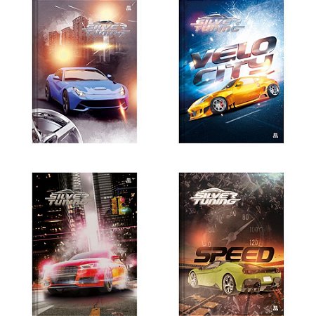 Caderno Brochura 1/4 Capa Dura Silver Tuning 80F (17891321104788)