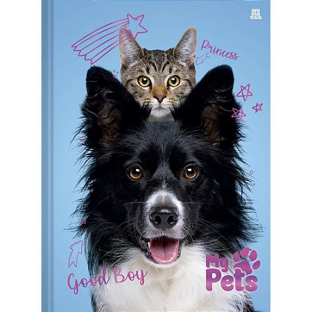 Caderno Brochura 1/4 Capa Dura MY PETS 80F (17891321104832)