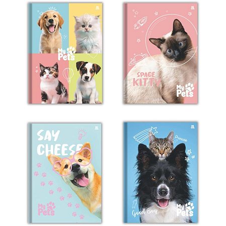 Caderno Brochura 1/4 Capa Dura MY PETS 80F (17891321104832)