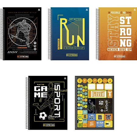 Caderno 15X1 Capa Dura BE STRONG 240F (17891321102357)