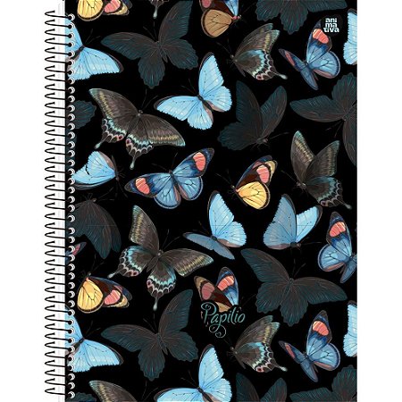 Caderno 01X1 Capa Dura Papilio Holografico 80F