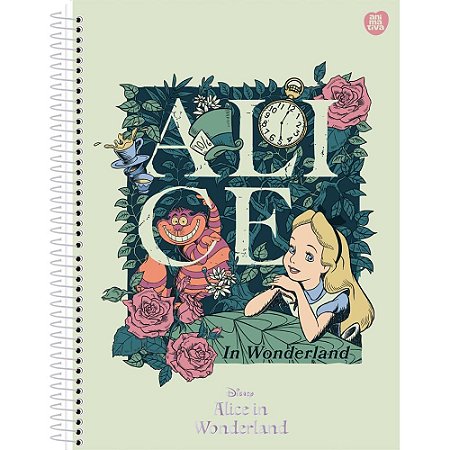 Caderno 01X1 Capa Dura Alice IN Wonderland 80F PCTE C/4