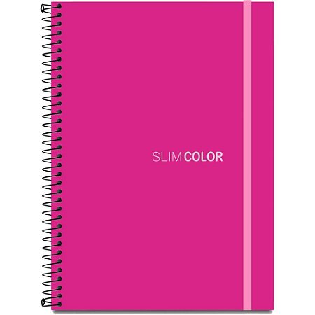 Caderno 01X1 Capa Dura SLIM Color UNIV CP.PP PINK 80F
