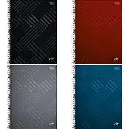 Caderno 01X1 Capa Dura ZIP 80FLS.