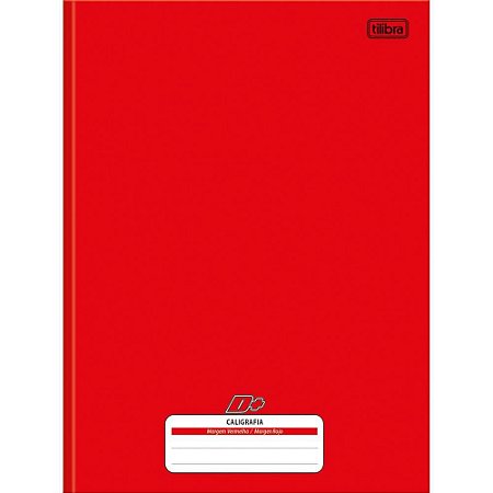Caderno Caligrafia Capa Dura D+ 96F UNIV. BROCH. Vermelho PCT.C/05