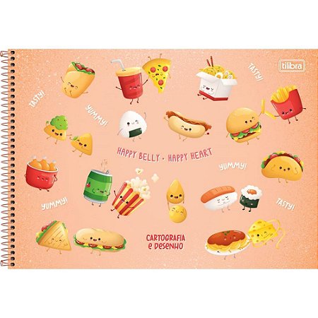 Caderno Desenho UNIV Capa Dura Taste Espiral 80FLS.