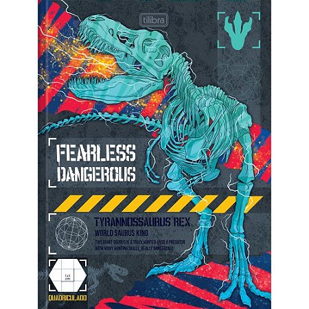 Caderno Quadriculado Univers. Raptor 40FLS. Brochura 1X1CM