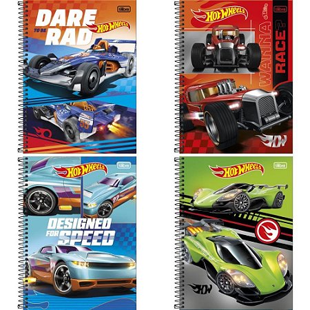 Caderno 01X1 Capa Dura HOT Wheels 80FLS.