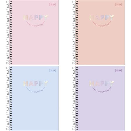 Caderno 01X1 Cp.dura Colegial HAPPY 80FLS.