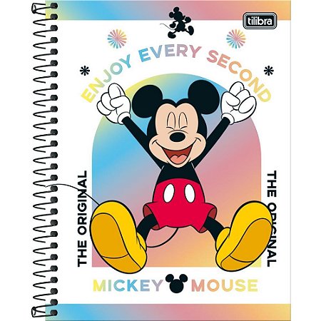 Caderno 01X1 Cp.dura Colegial Mickey 80FLS.