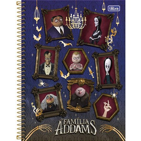 Caderno 01X1 Capa Dura Familia ADDAMS 80FLS.