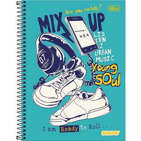 Caderno 16X1 Capa Dura SHOW 256FLS. Masculino