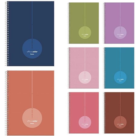 Caderno 01X1 Capa Dura Office Color  80F