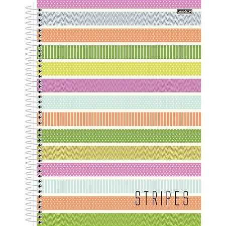 Caderno 10X1 Capa Dura Stripes 160F