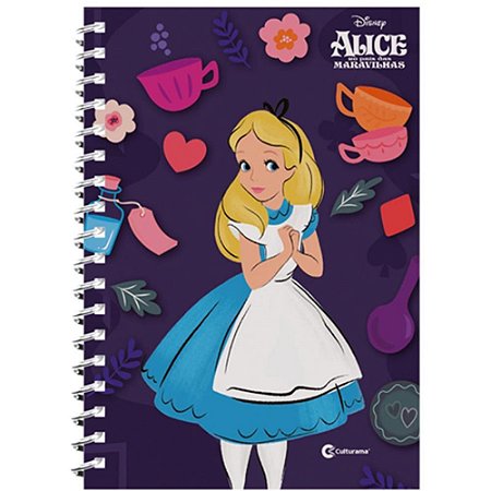 Caderno 01X1 Capa Dura Alice 80FLS