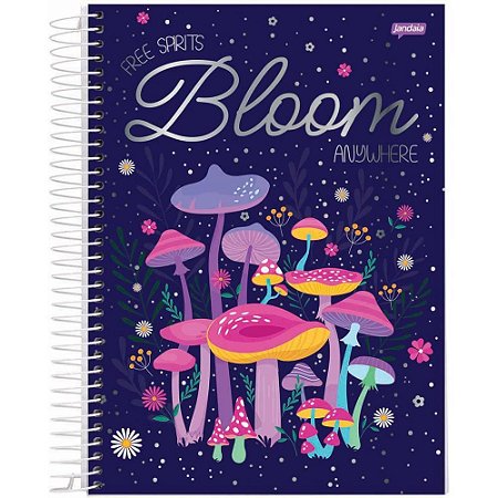 Caderno 01X1 Capa Dura Bloom 80FLS. PCT.C/04