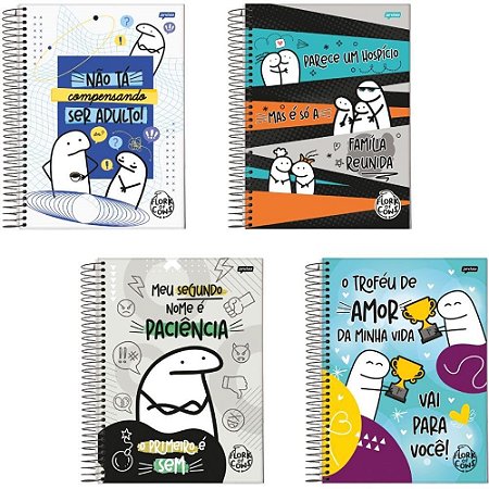 Caderno Espiral 1/4 Capa Dura FLORK 80FLS.