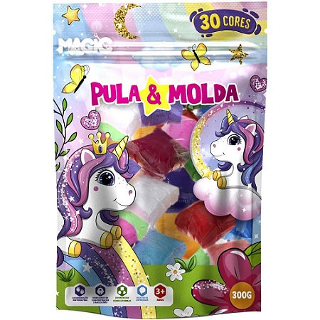 Massa para Modelar Criativa Unicornio 300G com 30 Cores