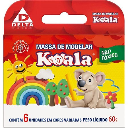 Massa para Modelar Koala C/ 06 Cores
