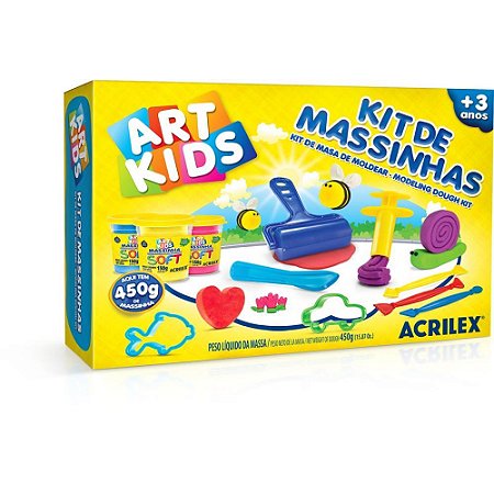 Massa para Modelar Criativa ART KIDS 4 450G.C/ACESSORIOS