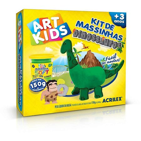 Massa para Modelar Criativa ART KIDS Dinossauro 1 Verde