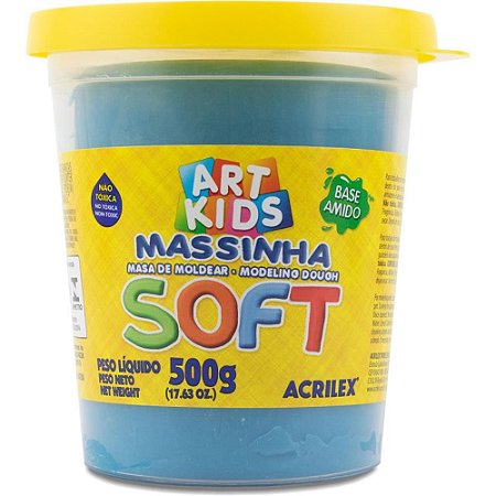 Massa para Modelar SOFT 500G.AZUL Bs.amido