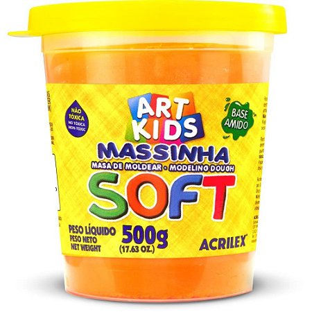 Massa para Modelar SOFT 500G.LARANJA Bs.amido