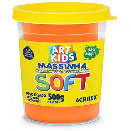 Massa para Modelar SOFT 500G.LARANJA Bs.amido