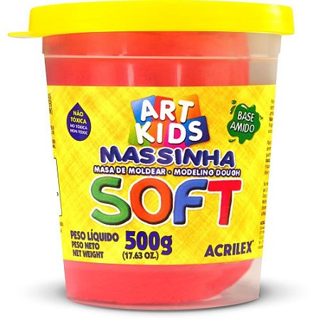 Massa para Modelar SOFT 500G.VERMELHO Bs.amido