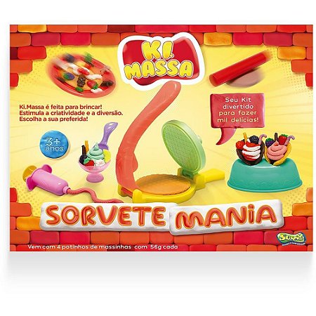Massa para Modelar Criativa Kimassa Sorvete Mania