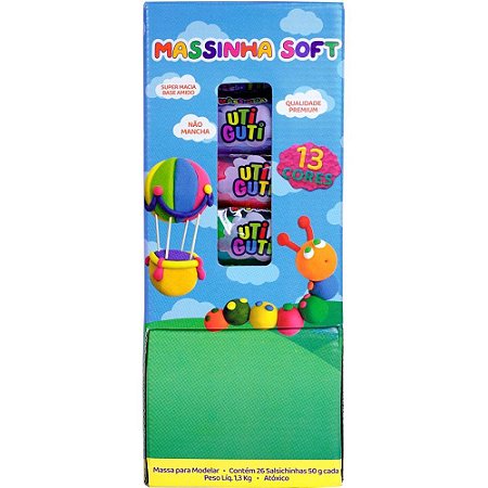 Massa para Modelar SOFT Utiguti 50G Cores SORT.