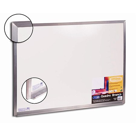 Quadro Branco Moldura Aluminio 080X060CM Standard