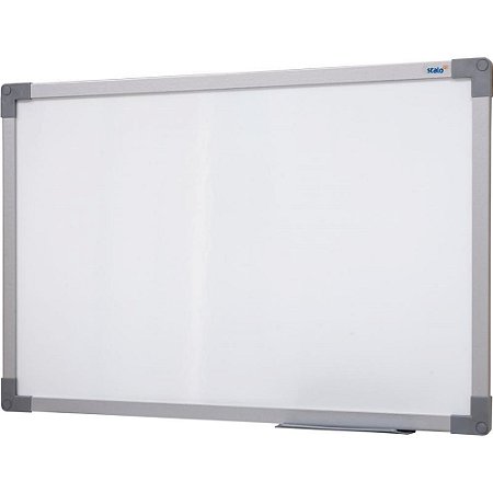 Quadro Branco Moldura Aluminio 080X060CM. UV SOFT