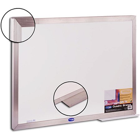 Quadro Branco Moldura Aluminio 200X120CM POP