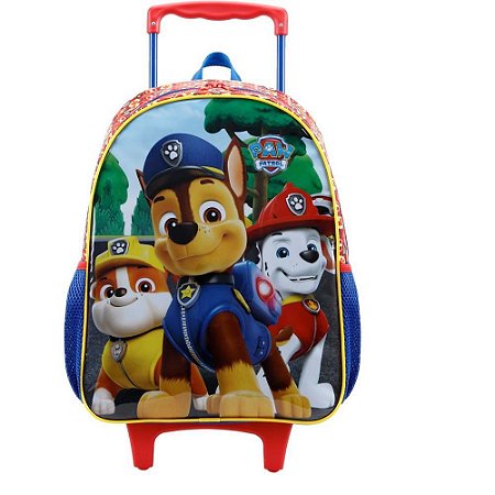 Mochila Infantil com Rodinha Patrulha Canina X2