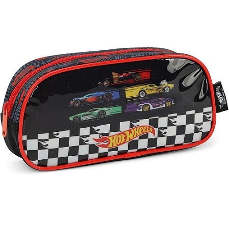 Estojo Tecido HOT Wheels 1ZIPER Preto