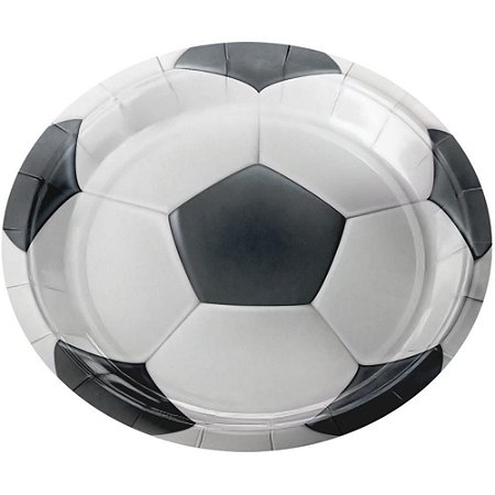 Prato Descartavel de Papel Futebol