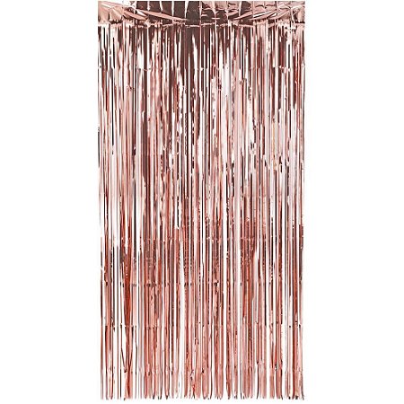 Artigo para Decoracao Cortina Metaliz. Rose GOLD 1X2