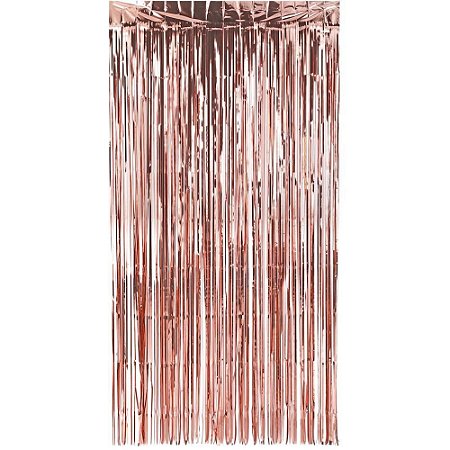 Artigo para Decoracao Cortina Metaliz. Rose GOLD 1X2