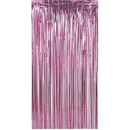 Artigo para Decoracao Cortina Metaliz. Rosa 1X2M
