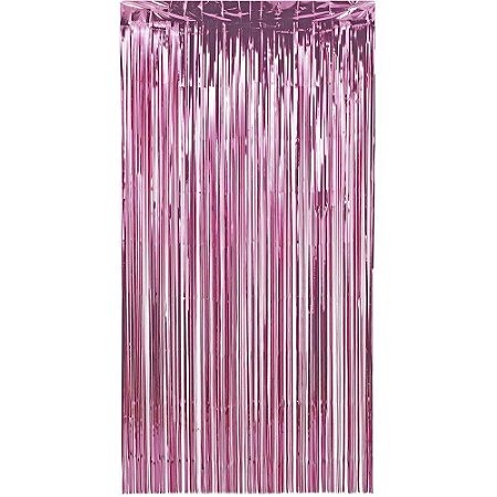 Artigo para Decoracao Cortina Metaliz. Rosa 1X2M