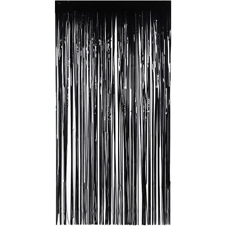 Artigo para Decoracao Cortina Metaliz. Preto 1X2M