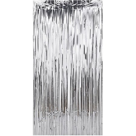 Artigo para Decoracao Cortina Metaliz. Prata 1X2M