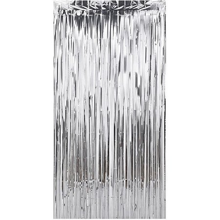 Artigo para Decoracao Cortina Metaliz. Prata 1X2M