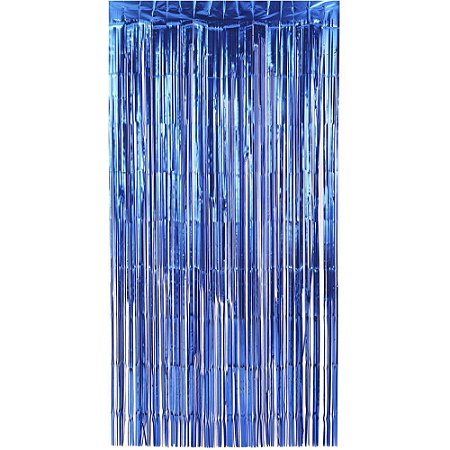 Artigo para Decoracao Cortina Metaliz. Azul 1X2M