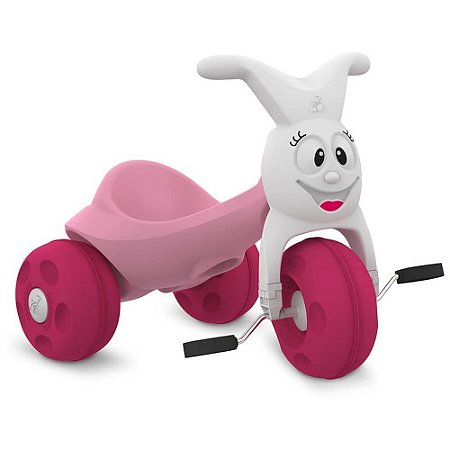 Triciclo Europa Rosa e Branco