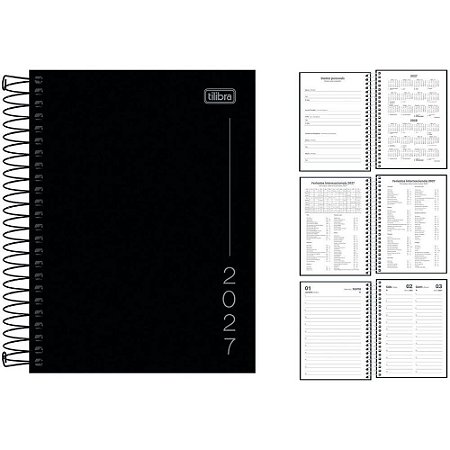 Agenda 2024 Pepper Preta CD Espiral 160FLS
