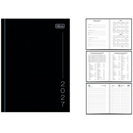 Agenda 2024 Pepper Preta CD Costurada 160F