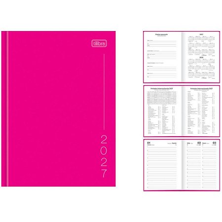 Agenda 2024 Pepper Rosa CD Costurada 160F